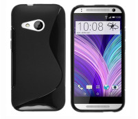 Силиконов гръб ТПУ S-Case за HTC One Mini 2 M8 черен